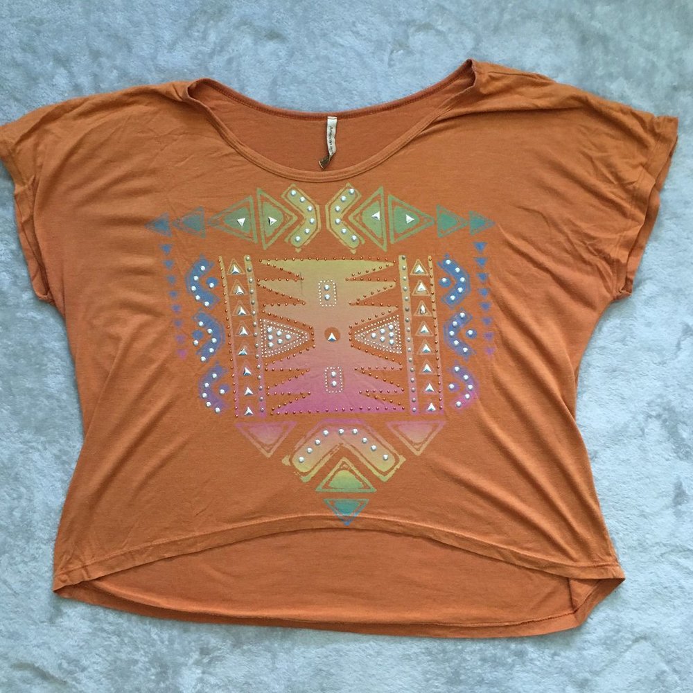 Burnt Orange Hi-Lo Top